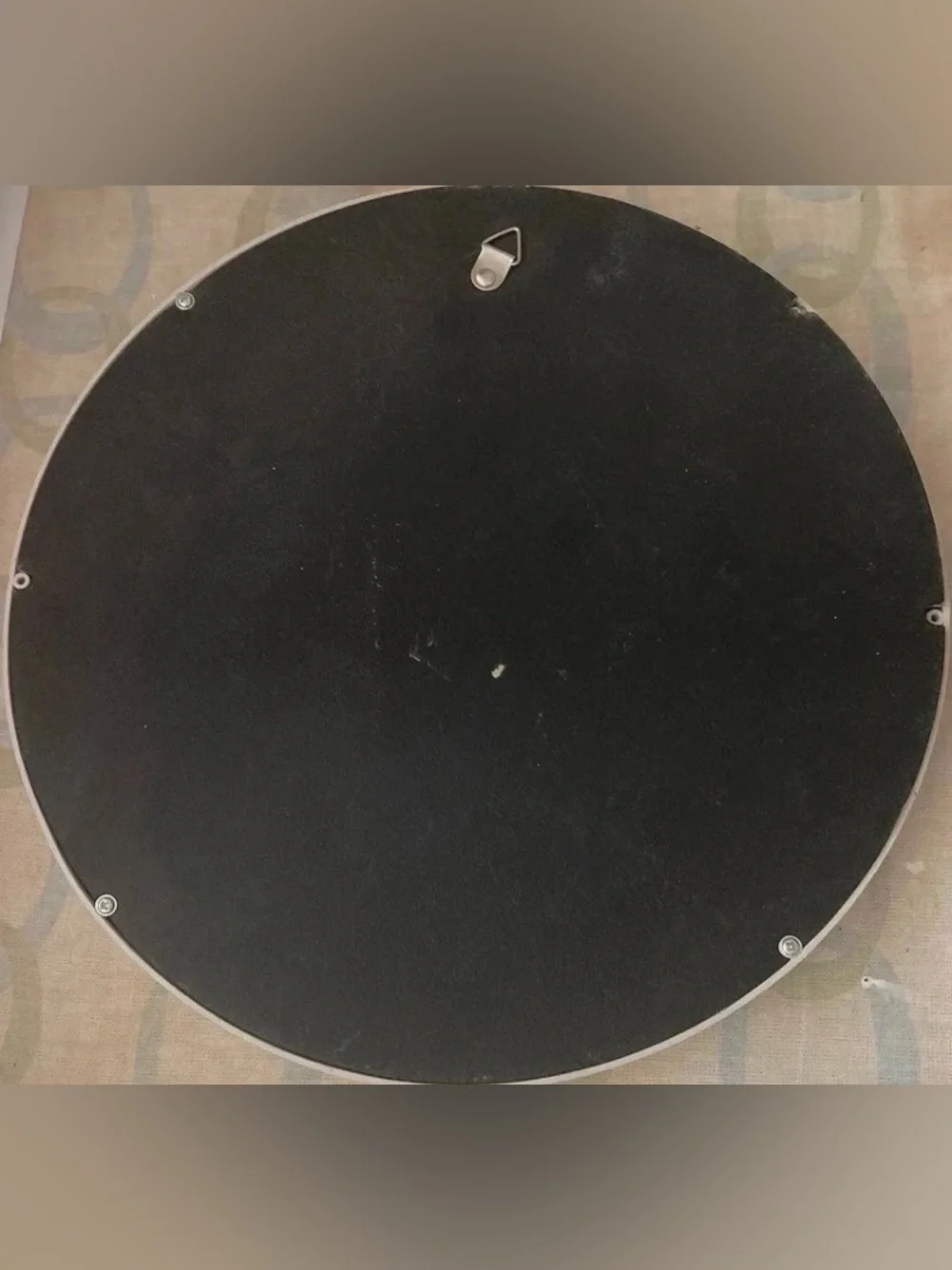Element Round Decorative Wall Mirror in White